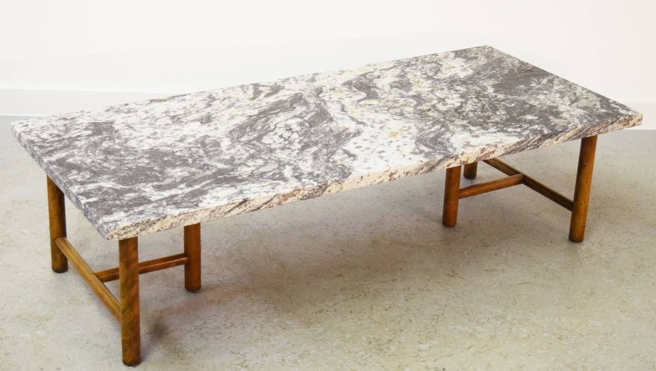 20th Century T.H. Robsjohn-Gibbings for Widdicomb Marble-Top Coffee Table