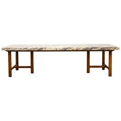 T.H. Robsjohn-Gibbings for Widdicomb Marble-Top Coffee Table