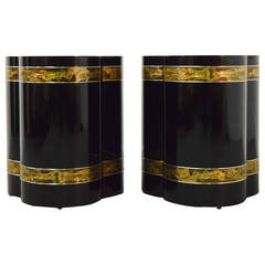 Lacquered Bernhard Rohne End Tables for Mastercraft