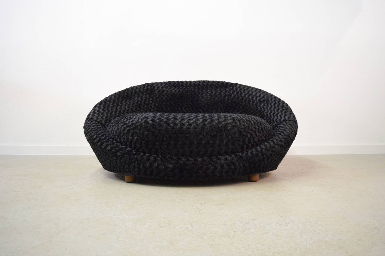 Large Milo Baughman Round Lounge Chair or Loveseat