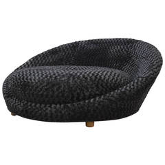 Large Milo Baughman Round Lounge Chair or Loveseat
