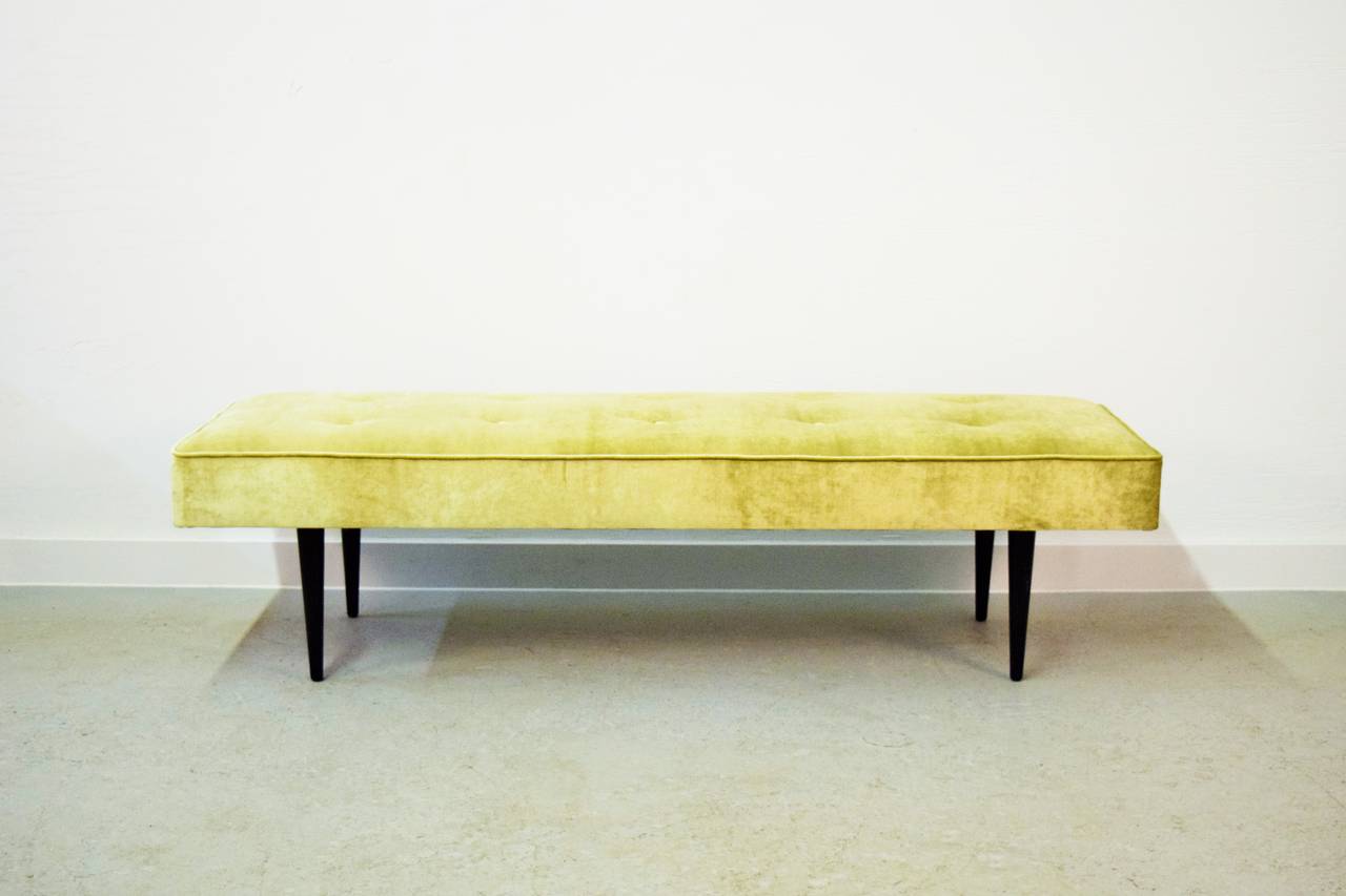 Mid-Century Modern Milo Baughman Tufted Bench