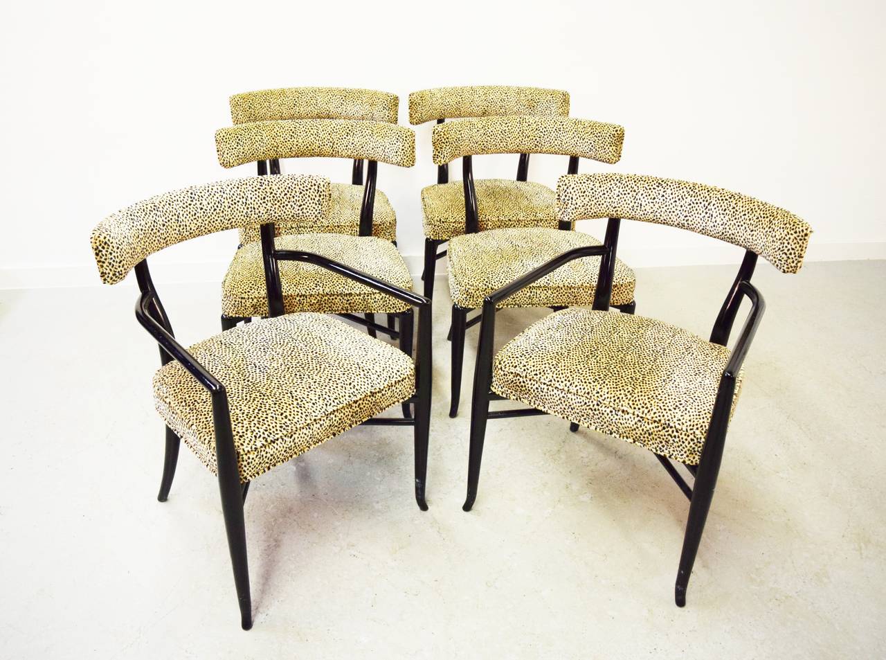 Mid-Century Modern Set of Six T.H. Robsjohn-Gibbings Dining Chairs