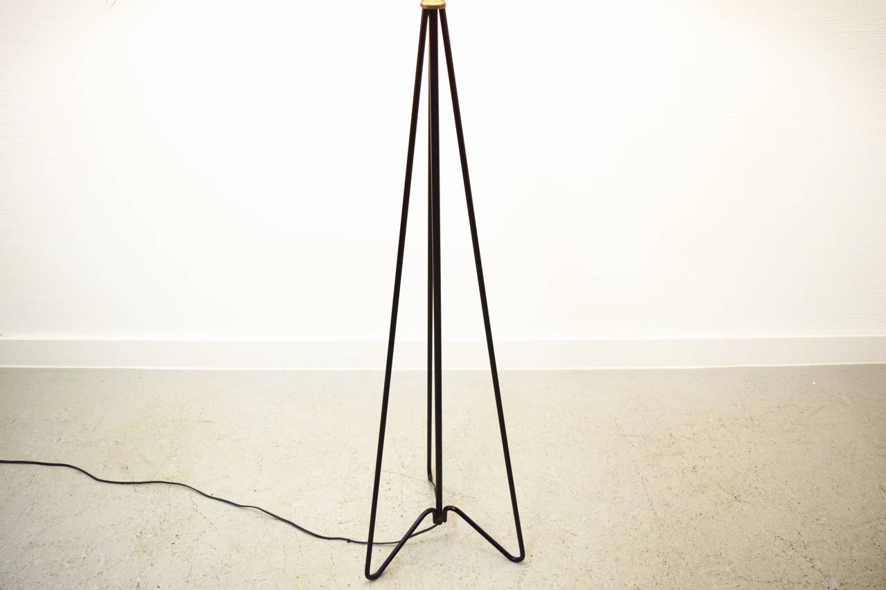 American Mid-Century Tri-Pod Hairpin Floor Lamp