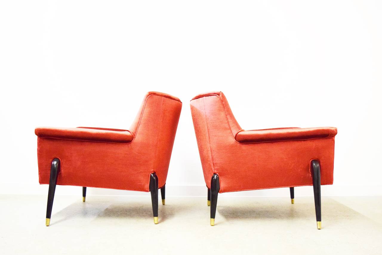 American Mid-Century Sculpted Spider Leg Lounge Chairs