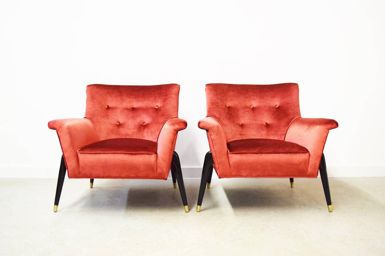 20th Century Mid-Century Sculpted Spider Leg Lounge Chairs