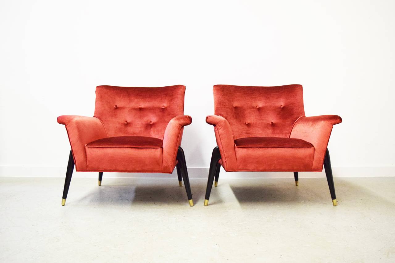 Mid-Century Sculpted Spider Leg Lounge Chairs 2