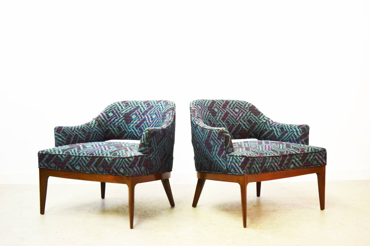 Pair of lounge chairs attributed to Harvey Probber.
