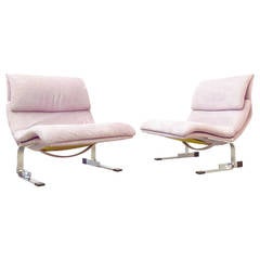 Pair of Saporiti Italia "Onda" Lounge Chairs