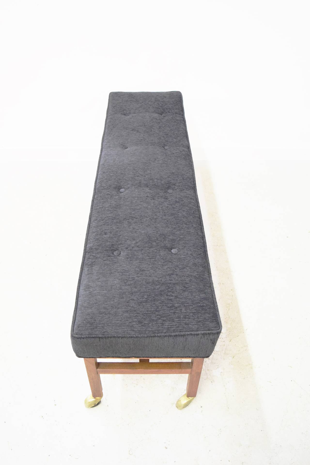 Mid-Century Tufted Bench 2