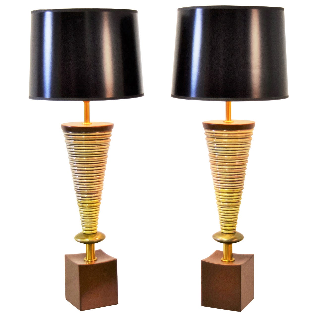 Pair of Sculptural Rembrandt Lamps