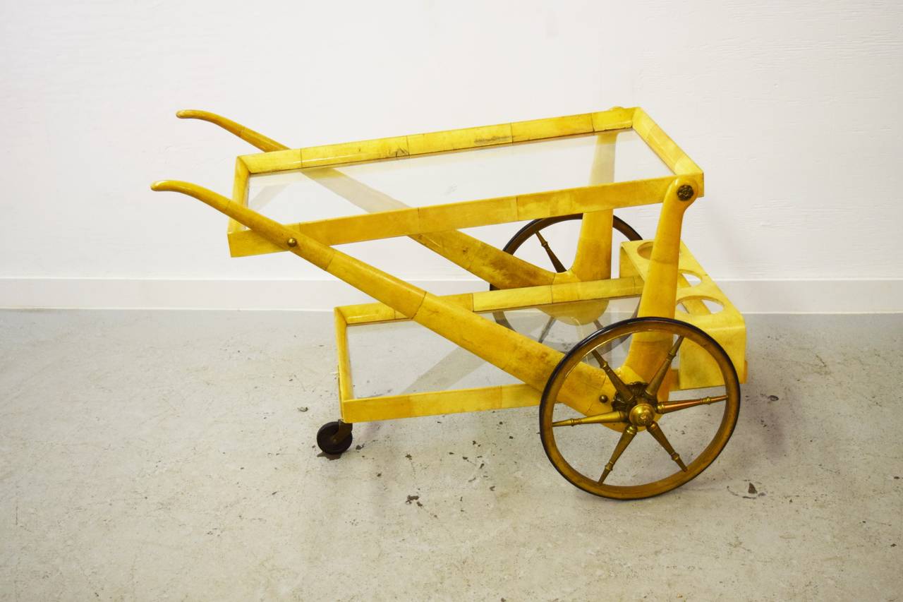 Mid-Century Modern Bar Cart by Aldo Tura