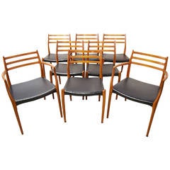 Set of Eight Teak Dining Chairs by Niels Otto Møller #78