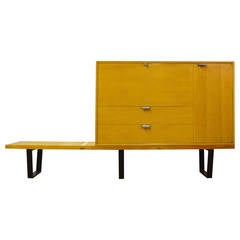 George Nelson Herman Miller Long Bench with Secretary Writing Desk Cabinet