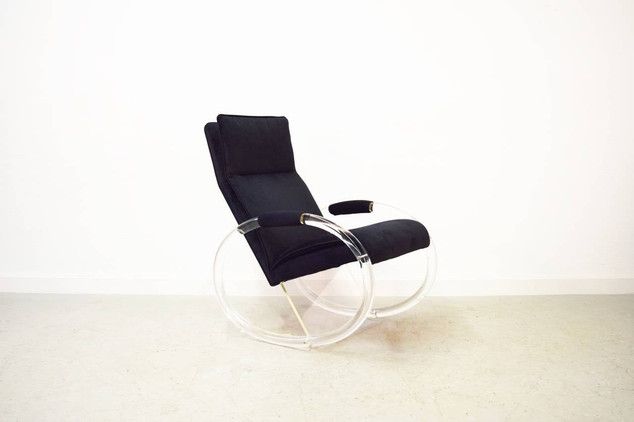 lucite rocking chair