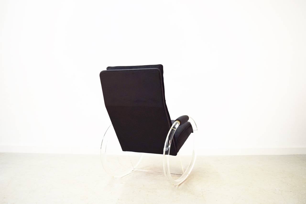 Mid-Century Modern Charles Hollis Jones Lucite Rocker