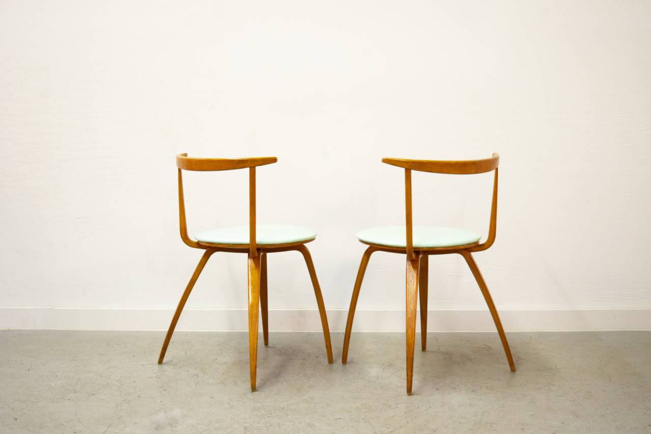 Mid-Century Modern Pair of George Nelson Pretzel Chairs