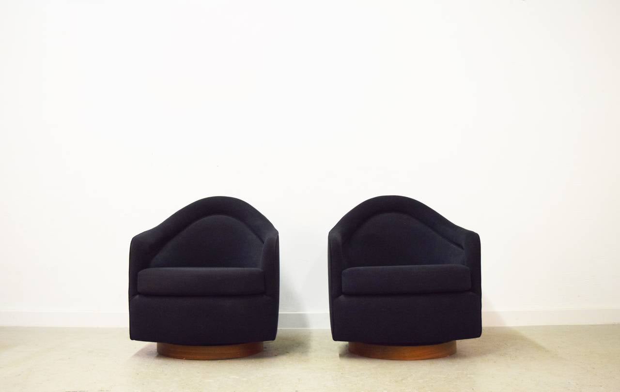 American Milo Baughman Swivel Chairs