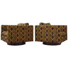 Pair of Harvey Probber Swivel Lounge Chairs