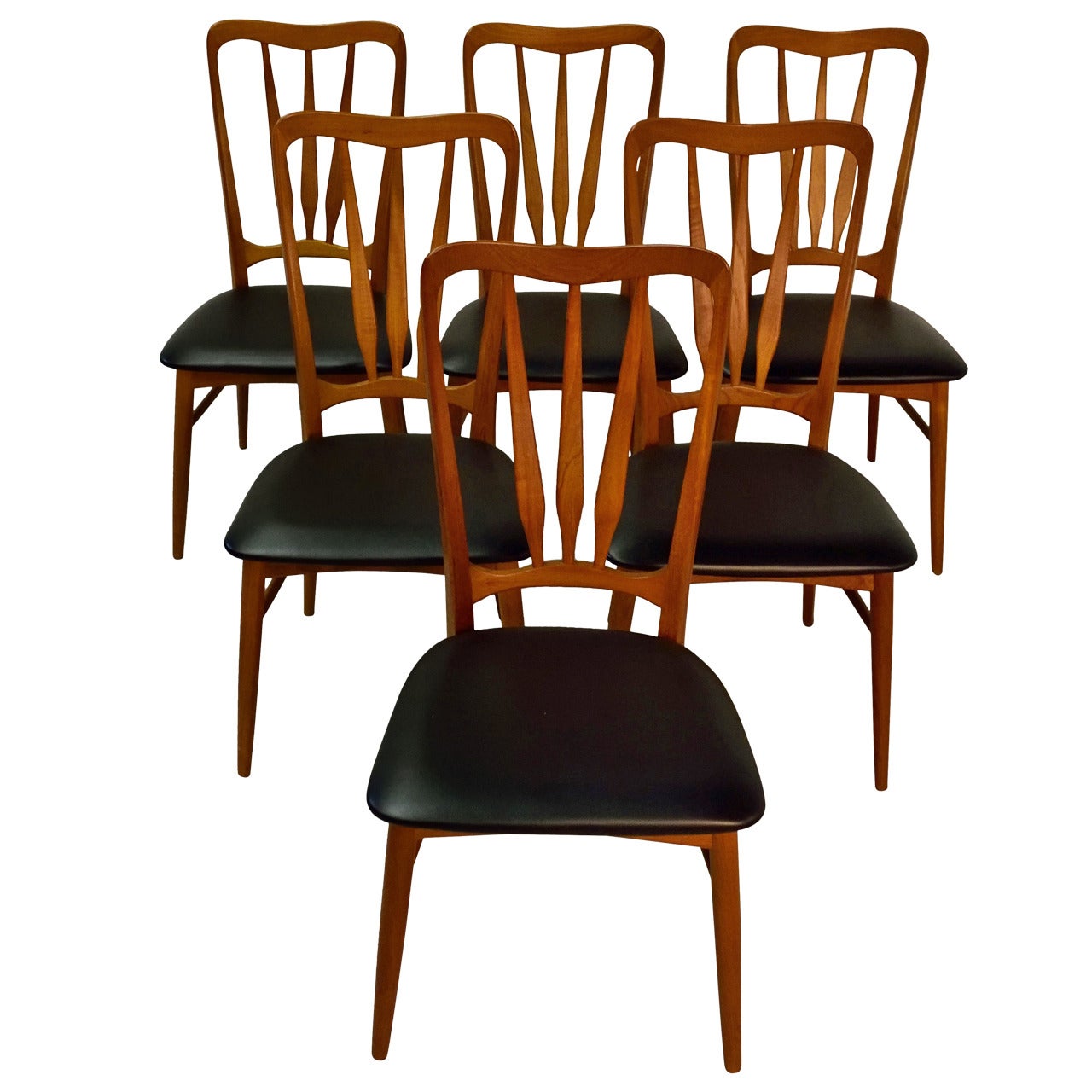 Set of Six Koefoeds Hornslet Teak Dining Chairs
