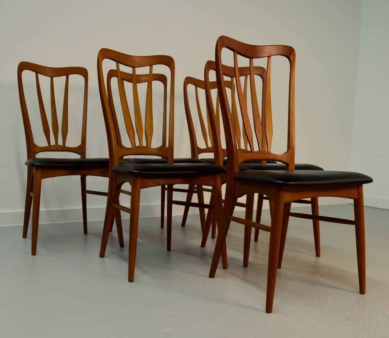 Set of Six Koefoeds Hornslet Teak Dining Chairs In Excellent Condition In Middlesex, NJ