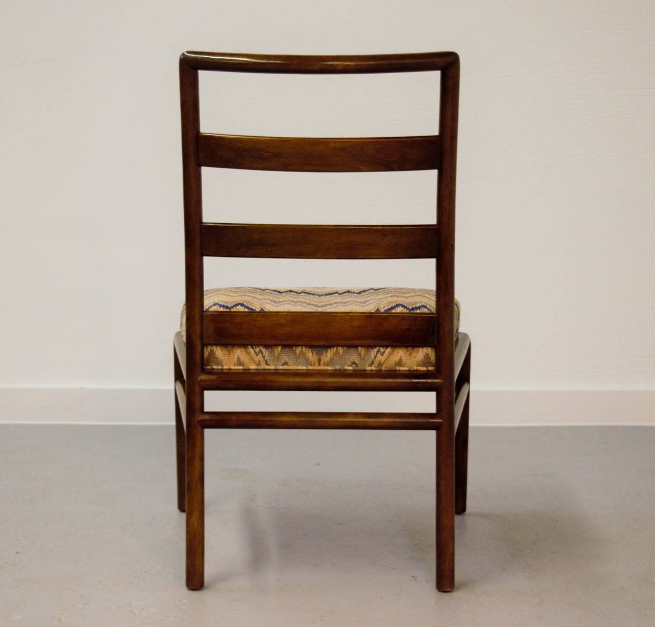 Set of Six T.H. Robsjohn-Gibbings Ladder Back Dining Chairs for Widdicomb 2