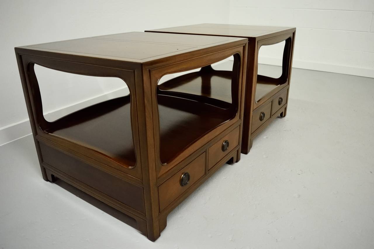 20th Century Pair of Baker End Tables or Nightstands
