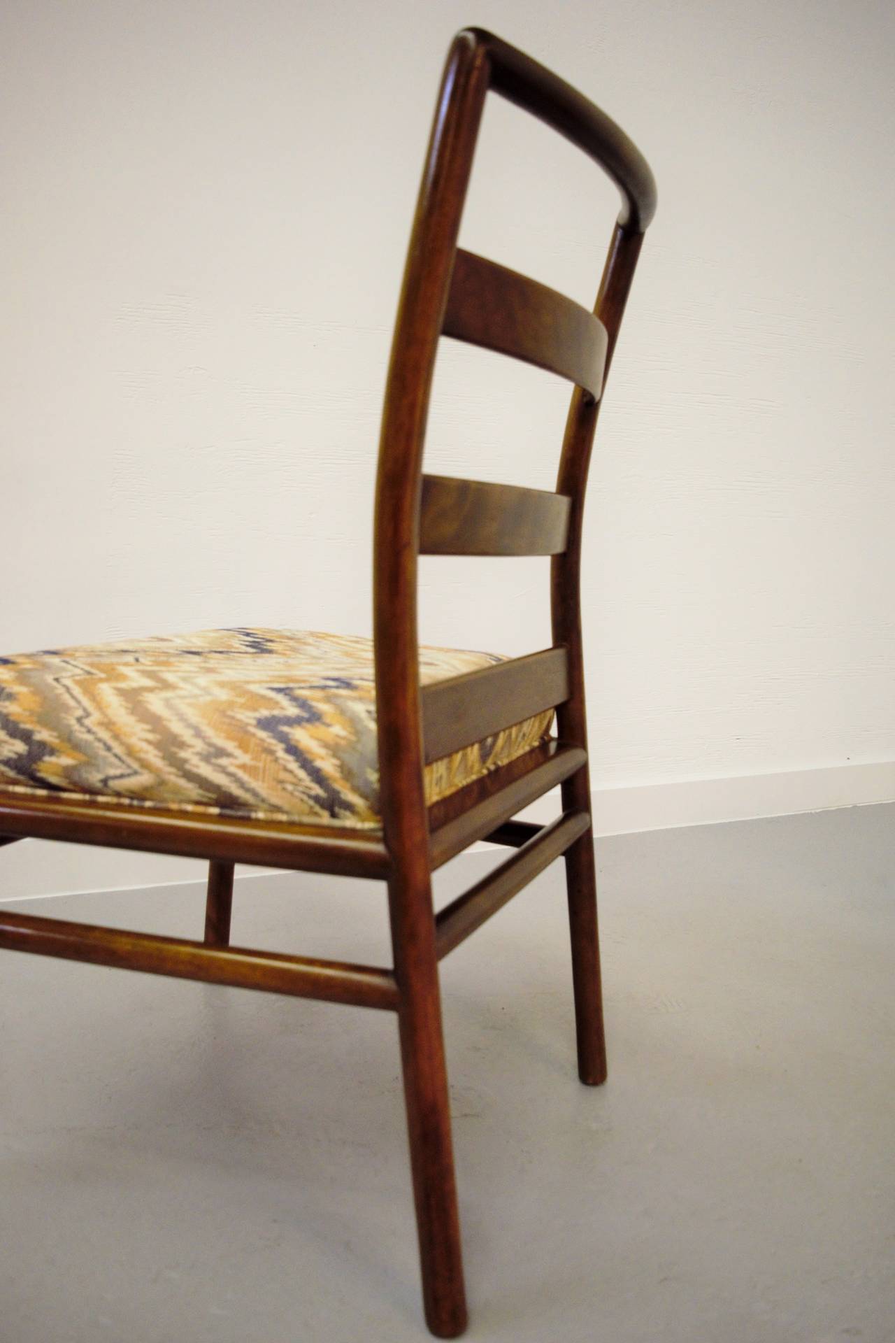 Set of Six T.H. Robsjohn-Gibbings Ladder Back Dining Chairs for Widdicomb 4