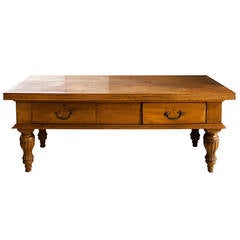 Antique Raffles Teak Wood Console Table 2