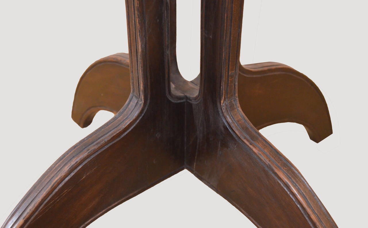 Indonesian Art Deco Teak Wood Side Table