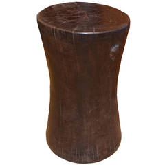 Antique Solid Mahoni Wood Side Table or Stool 10