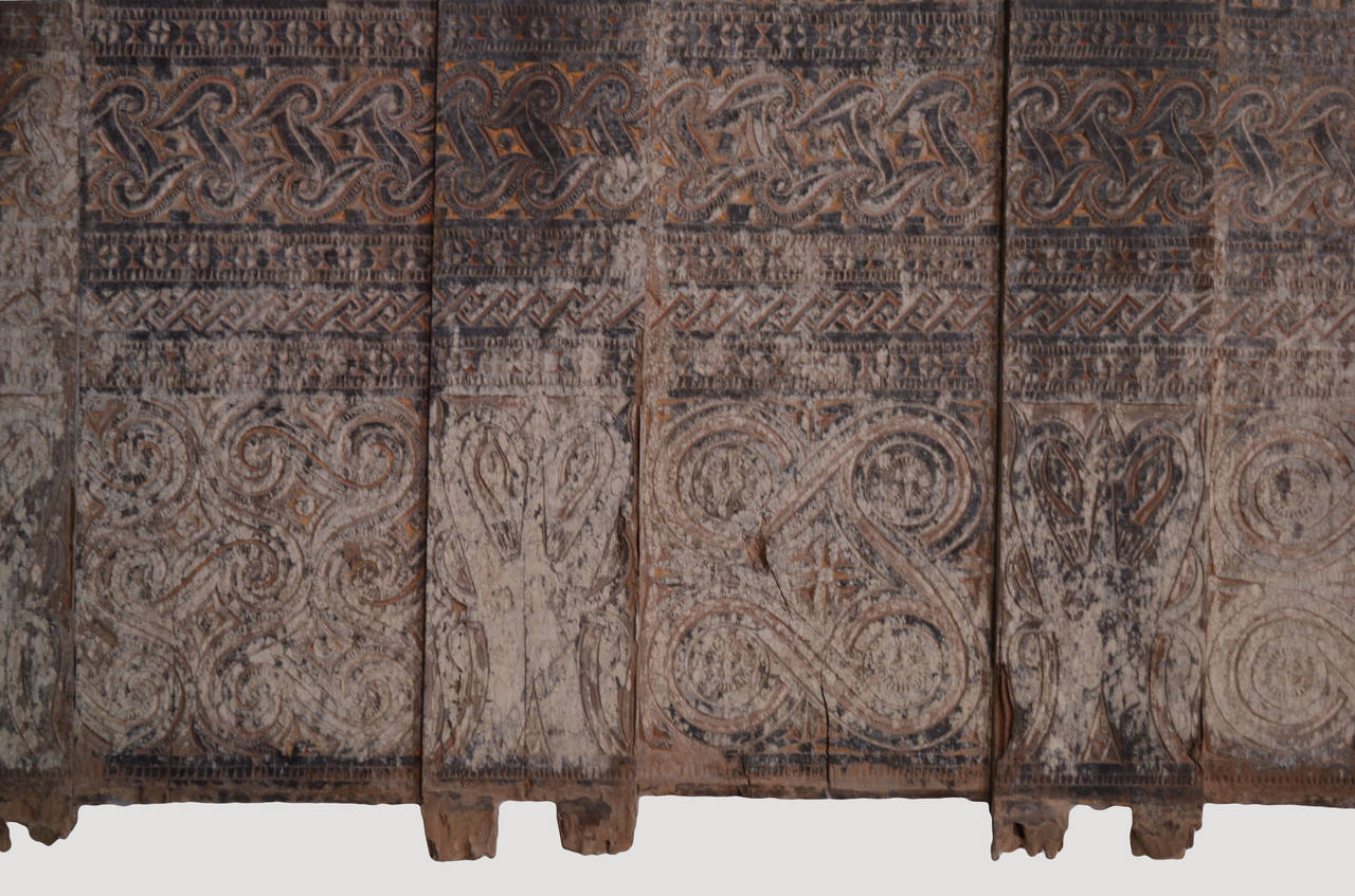 Primitive Antique Hand-Carved Panel