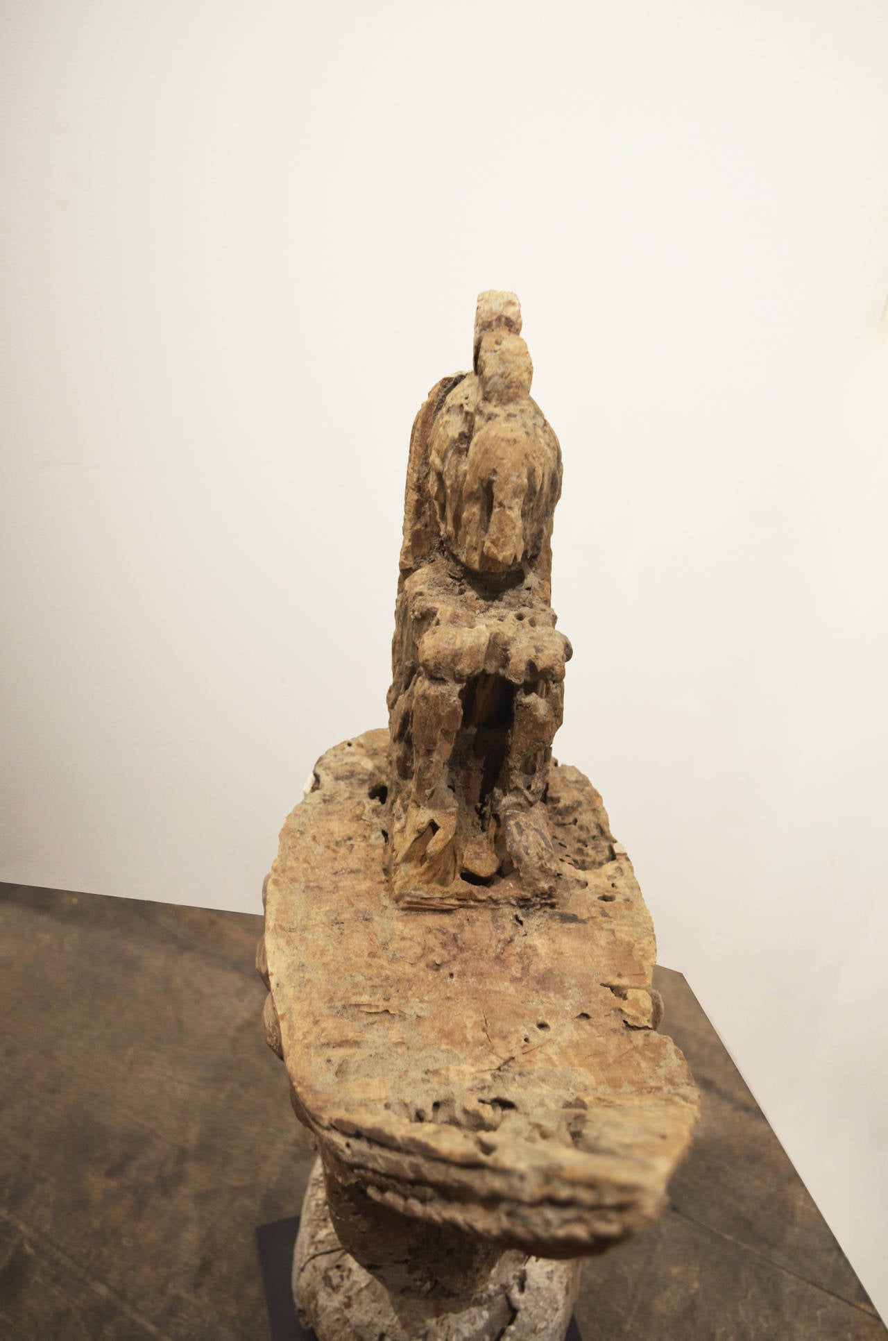 Primitive Sculpture on Stand from Sumatra In Distressed Condition In New York, NY