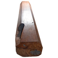 Andrianna Shamaris Solid Teak Wood Log Bench with a Modern Shape