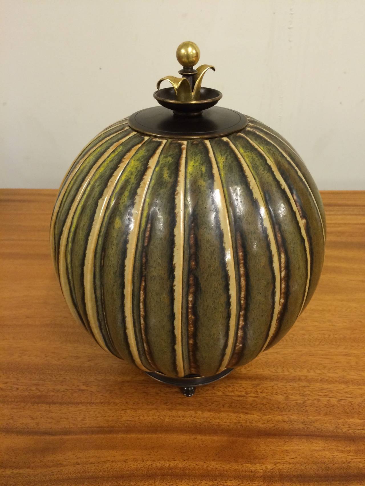 Danish Arno Malinowski for Royal Copenhagen Stoneware Lidded Jar