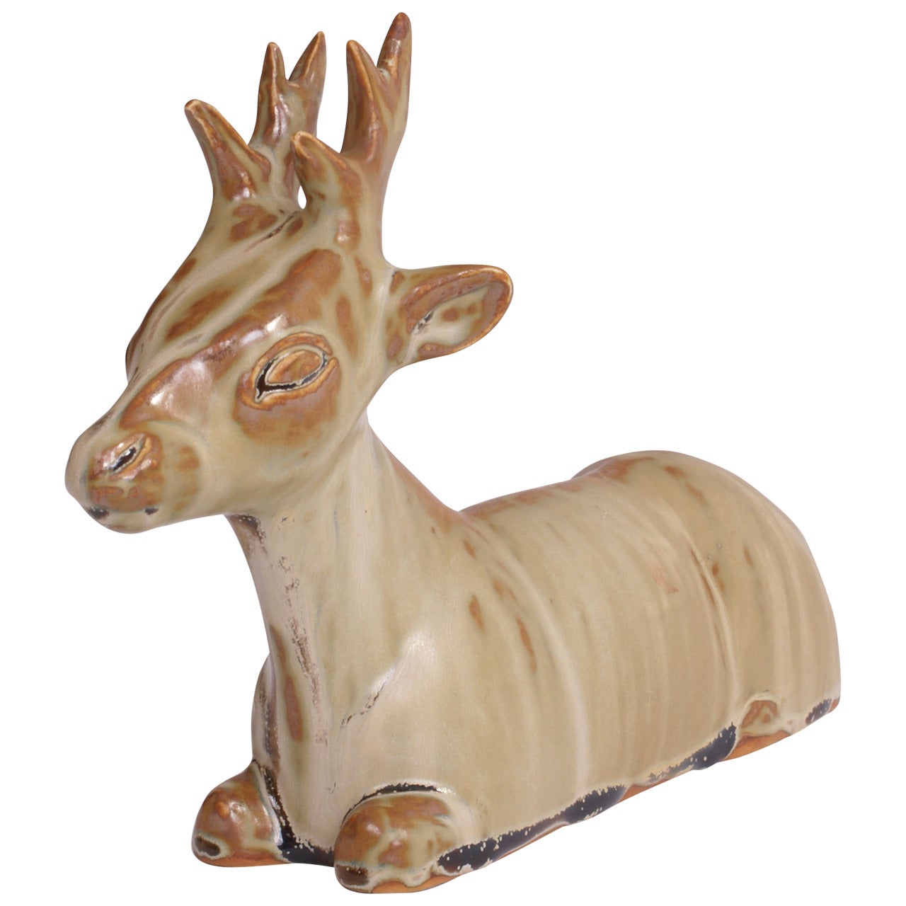 Axel Salto Deer Sculpture for Royal Copenhagem For Sale