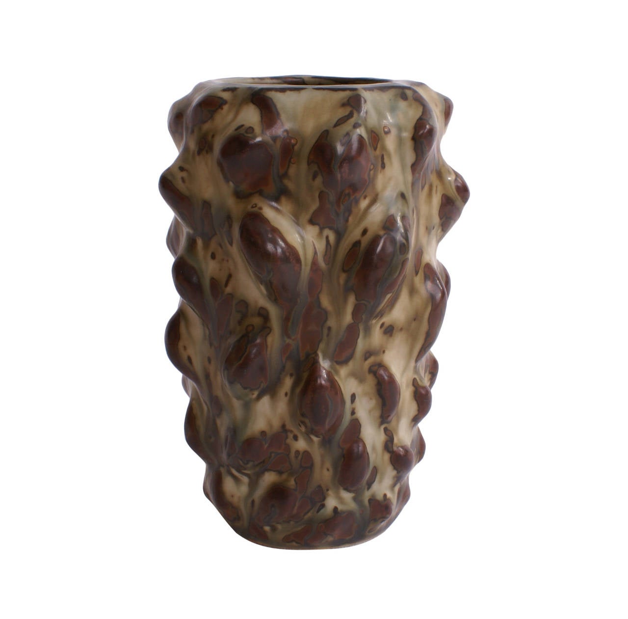 Stoneware Axel Salto Vase in Sung Glaze for Royal Copenhagen For Sale