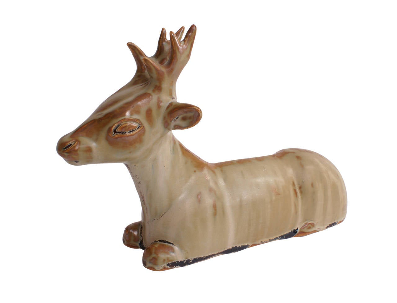 Mid-20th Century Axel Salto Deer Sculpture for Royal Copenhagem For Sale
