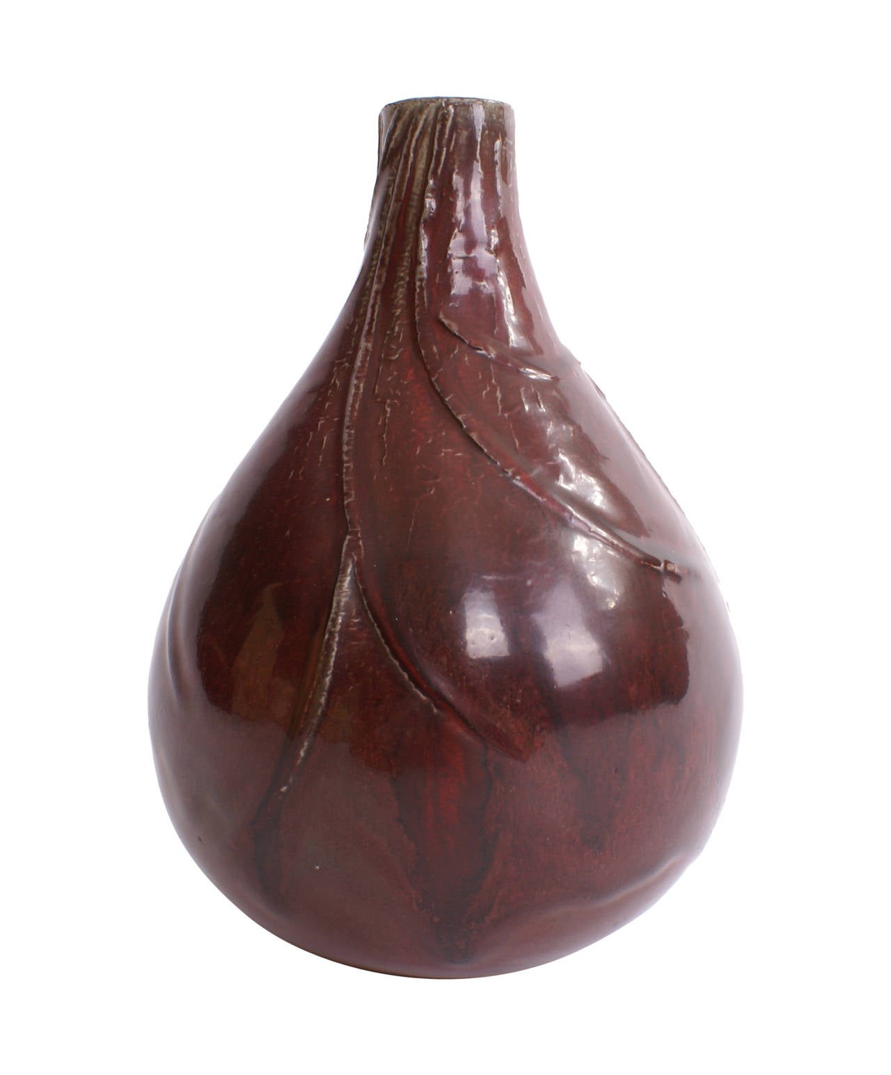 Danish Axel Salto Stoneware Vase in Oxblood Glaze for Royal Copenhagen For Sale