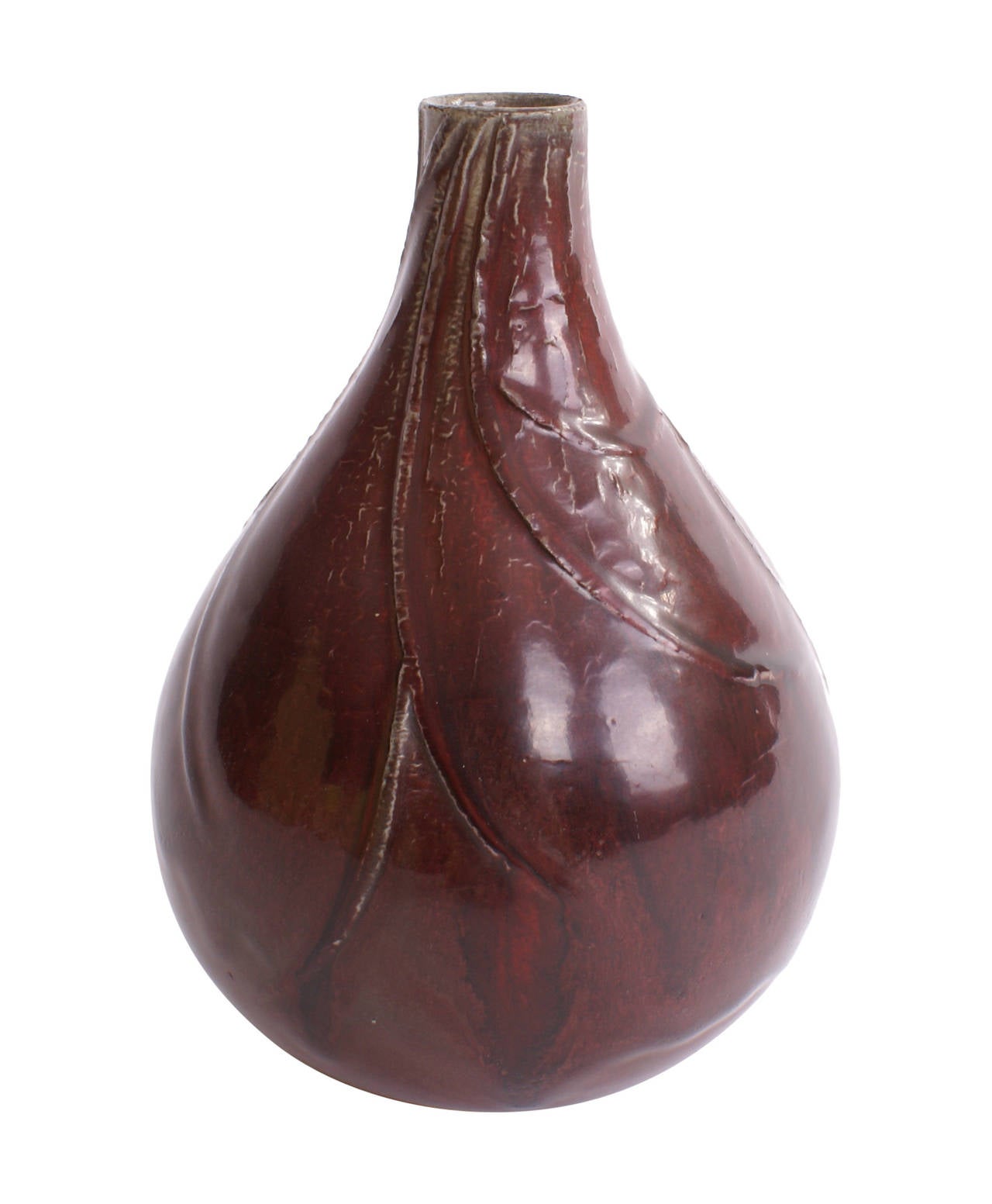 Mid-20th Century Axel Salto Stoneware Vase in Oxblood Glaze for Royal Copenhagen For Sale