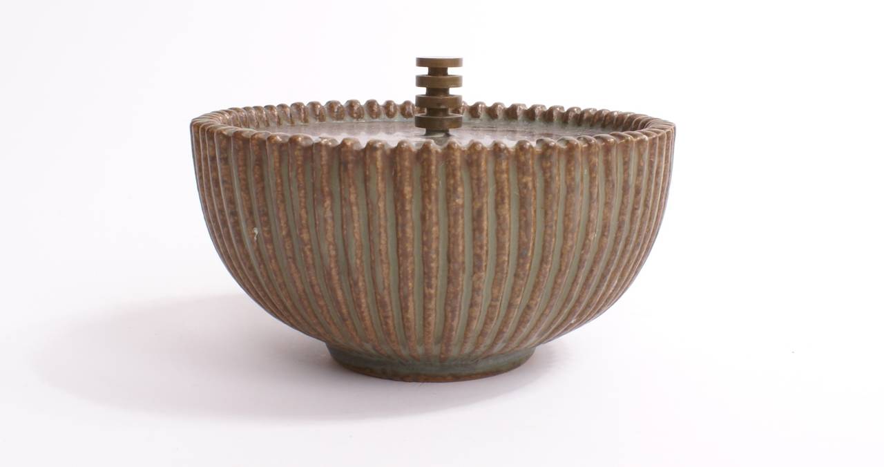 Danish Arne Bang Stoneware Lidded Jar