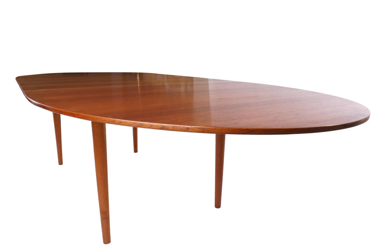 Scandinavian Modern Finn Juhl 'Judas' Extendable Dining Table for Niels Vodder