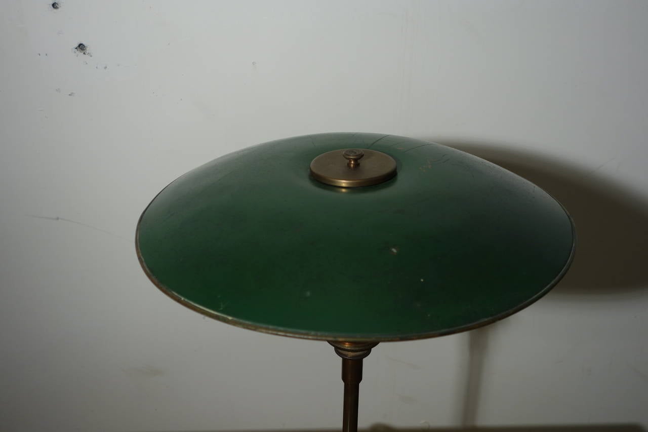 Poul Henningsen PH 4/3 Desk Lamp with Green Copper Shades 1