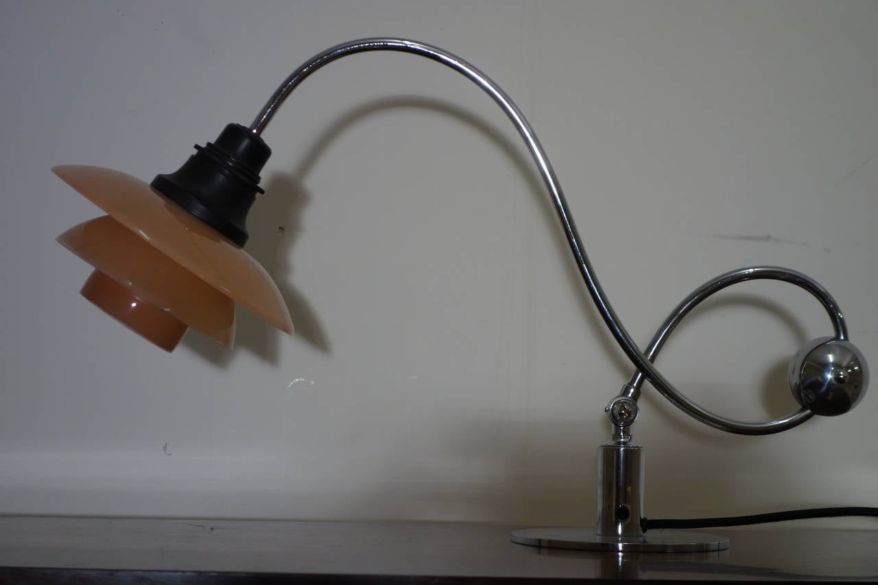 Rare piano lamp by Poul Henningsen. Made by Louis Poulsen in the 1930s. Stamped 