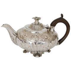 William IV Antique Silver Tea Pot