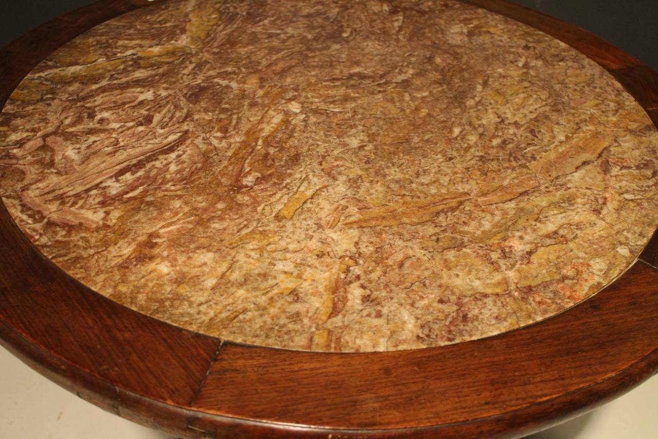 Medium Size Chinese Marble-Top Round Table For Sale 1