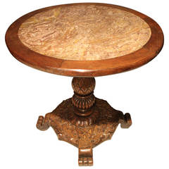 Medium Size Chinese Marble-Top Round Table