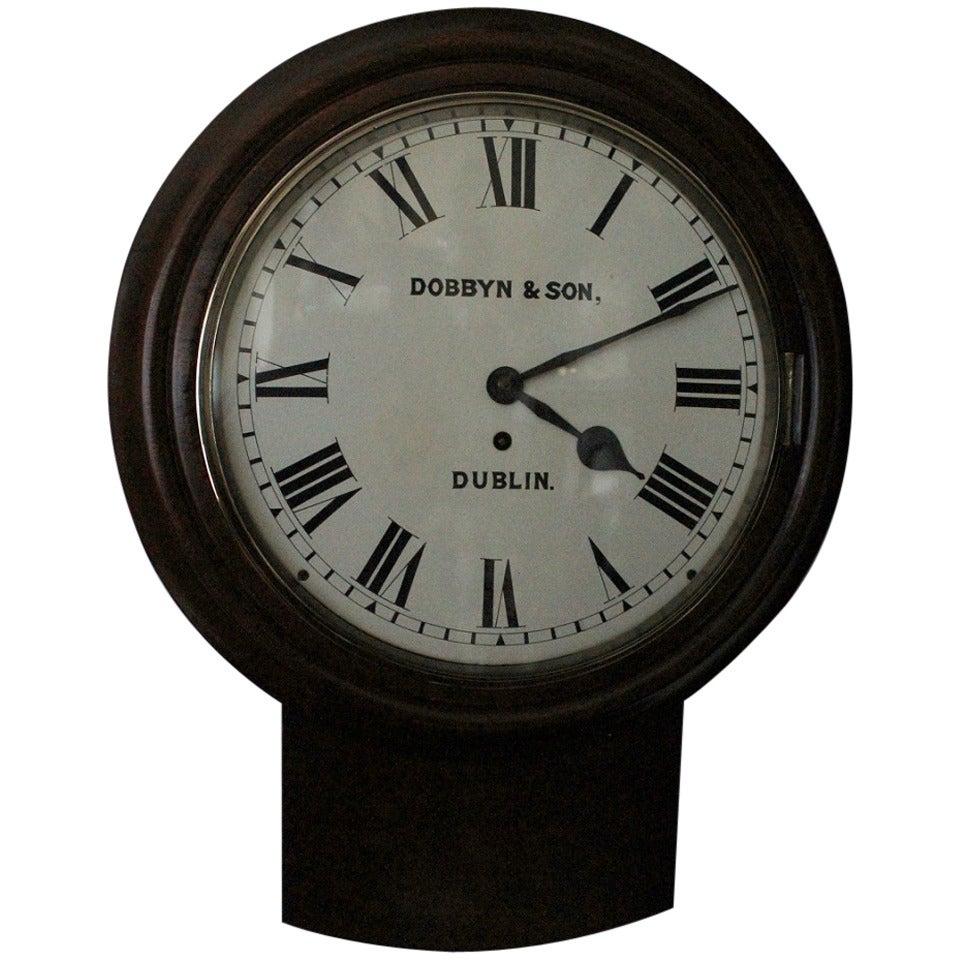 Wall Clock with Retailer's Signature, Dobbyn & Son, Dublin, circa 1890
