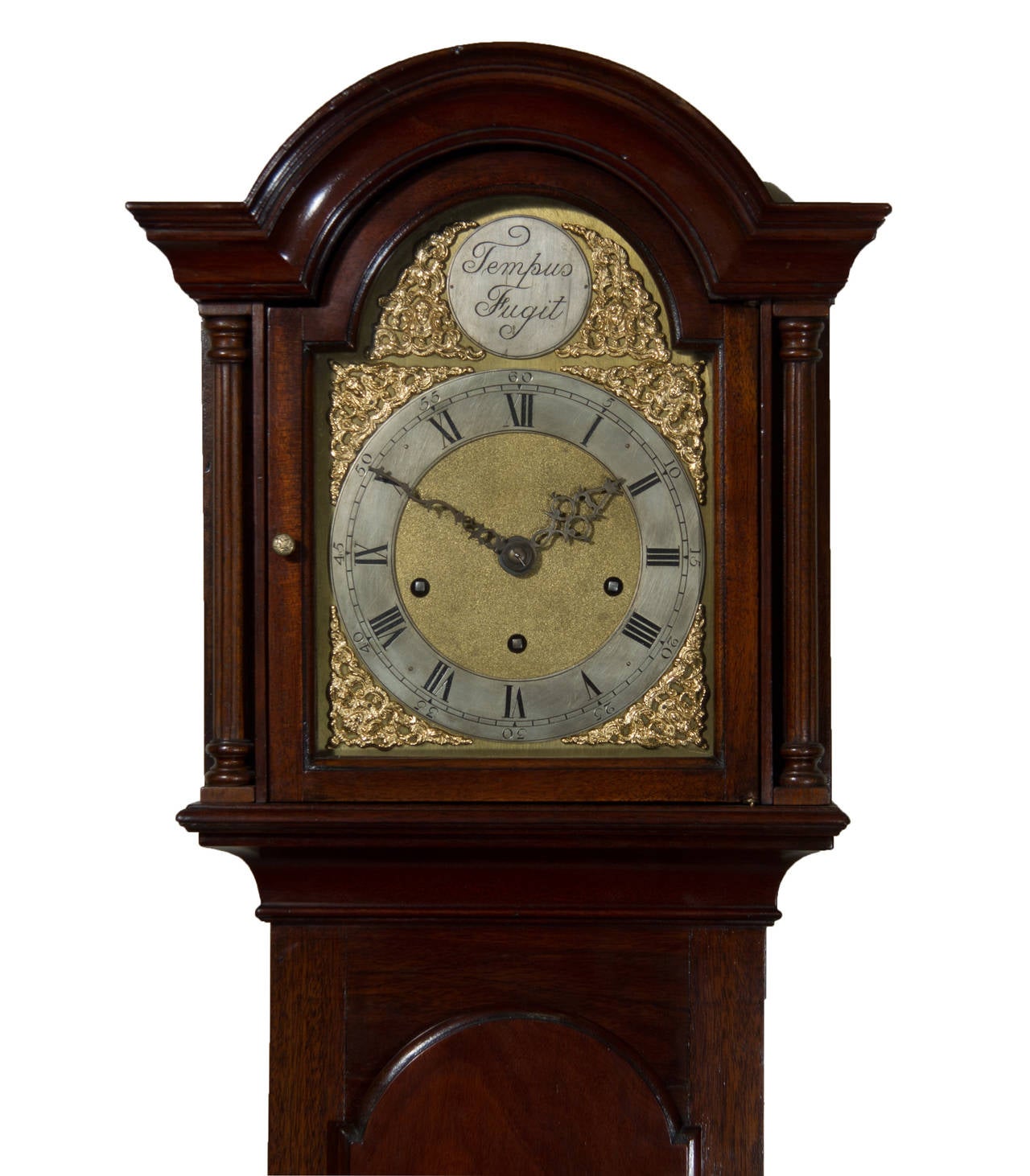 Westminster Chiming Grandmother Clock in a Mahogany Case, circa 1900 at