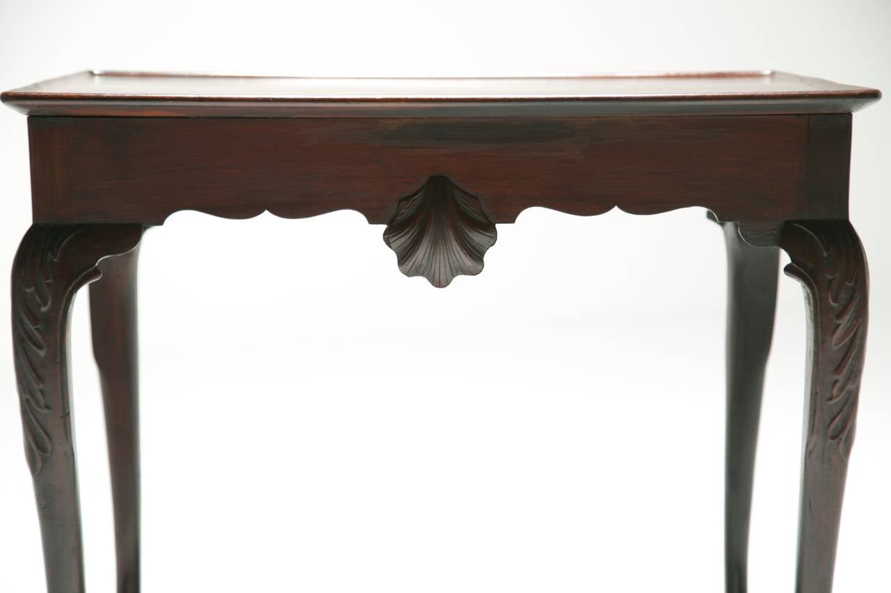 Carved Irish Chippendale Style George III Mahogany Silver Table